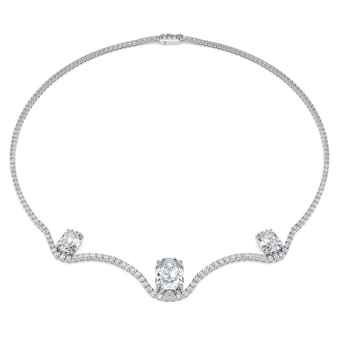Colar octogonal com diamantes cultivados em laboratório, 19,90 Ct no total, forma octogonal, ouro branco de 18 quilates Colar octogonal com diamantes cultivados em laboratório, 19,90 Ct no total, forma octogonal, ouro branco de 18 quilates