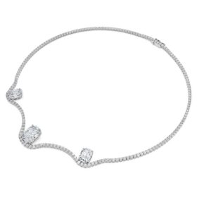 Colar octogonal com diamantes cultivados em laboratório, 19,90 Ct no total, forma octogonal, ouro branco de 18 quilates Colar octogonal com diamantes cultivados em laboratório, 19,90 Ct no total, forma octogonal, ouro branco de 18 quilates