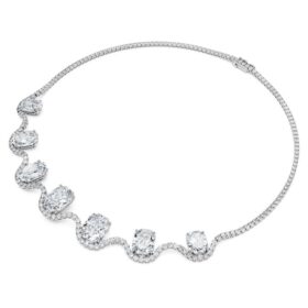 Colar octogonal com diamantes cultivados em laboratório, 37,70 Ct no total, forma octogonal, ouro branco de 18K Colar octogonal com diamantes cultivados em laboratório, 37,70 Ct no total, forma octogonal, ouro branco de 18K