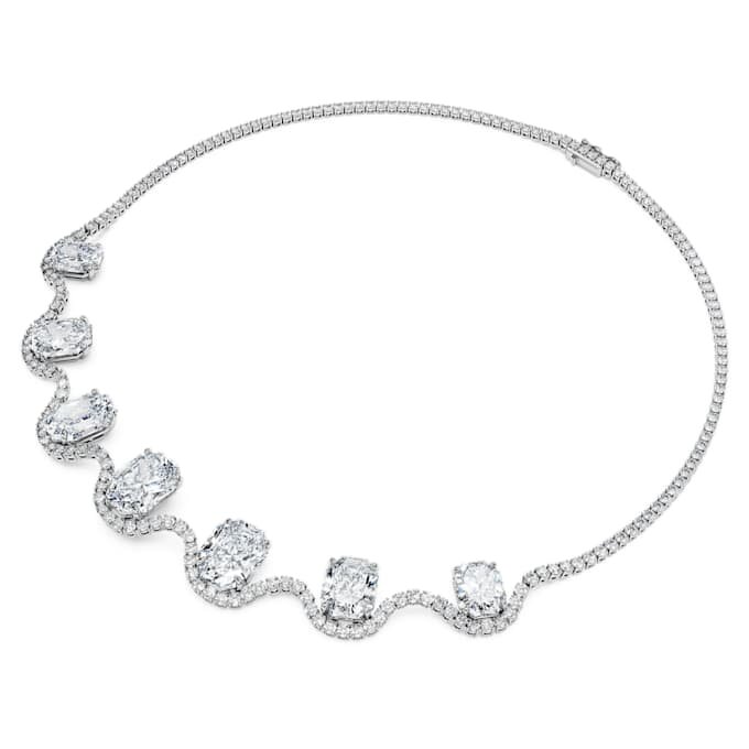 Colar octogonal com diamantes cultivados em laboratório, 37,70 Ct no total, forma octogonal, ouro branco de 18K Colar octogonal com diamantes cultivados em laboratório, 37,70 Ct no total, forma octogonal, ouro branco de 18K