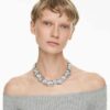 Colar «The Vienna Collection» Feather, Branco, banhado a ruténio