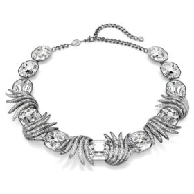 Colar «The Vienna Collection» Feather, Branco, banhado a ruténio