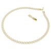 Colar Una Angelic, corte redondo, pequeno, branco, banhado a dourado Colar Una Angelic, corte redondo, pequeno, branco, banhado a dourado