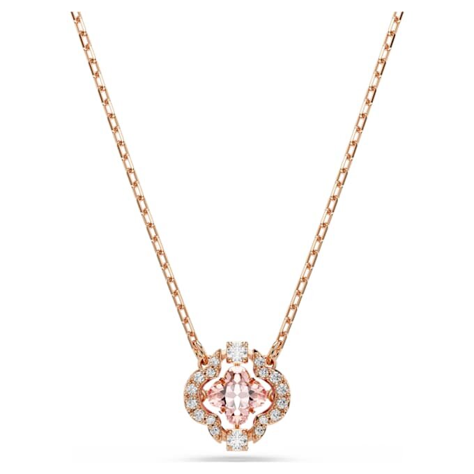 Colar Una Clover, Rosa, com banho em tom de ouro rosa Colar Una Clover, Rosa, com banho em tom de ouro rosa