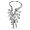 Coleção Vienna – Brinco tipo «ear cuff» em forma de cisne, branco, banhado a ruténio Coleção Vienna – Brinco tipo «ear cuff» em forma de cisne, branco, banhado a ruténio