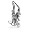 Coleção Vienna – Brinco tipo «ear cuff» em forma de cisne, branco, banhado a ruténio Coleção Vienna – Brinco tipo «ear cuff» em forma de cisne, branco, banhado a ruténio