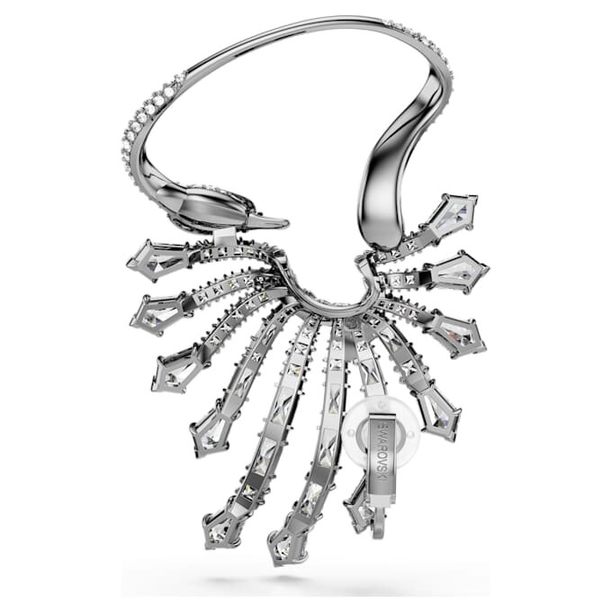 Coleção Vienna – Brinco tipo «ear cuff» em forma de cisne, branco, banhado a ruténio Coleção Vienna – Brinco tipo «ear cuff» em forma de cisne, branco, banhado a ruténio