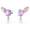 Conjunto Ariana Grande X Swarovski com cortes mistos, multicolorido, banhado a ródio