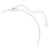 Conjunto Ariana Grande X Swarovski com pérola de cristal, corte redondo, flor, branco, banhado a ródio