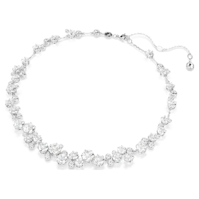 Conjunto Constella com cortes mistos, branco, banhado a ródio Conjunto Constella com cortes mistos, branco, banhado a ródio