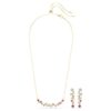 Conjunto Constella com cortes mistos, multicolorido, banhado a dourado Conjunto Constella com cortes mistos, multicolorido, banhado a dourado
