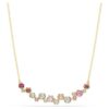 Conjunto Constella com cortes mistos, multicolorido, banhado a dourado Conjunto Constella com cortes mistos, multicolorido, banhado a dourado
