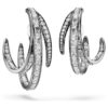 Conjunto de brincos tipo «ear cuff» da Coleção Vienna (3) Pena, Branco, com revestimento de ruténio Conjunto de brincos tipo «ear cuff» da Coleção Vienna (3) Pena, Branco, com revestimento de ruténio