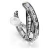 Conjunto de brincos tipo «ear cuff» da Coleção Vienna (3) Pena, Branco, com revestimento de ruténio Conjunto de brincos tipo «ear cuff» da Coleção Vienna (3) Pena, Branco, com revestimento de ruténio