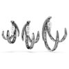 Conjunto de brincos tipo «ear cuff» da Coleção Vienna (3) Pena, Branco, com revestimento de ruténio Conjunto de brincos tipo «ear cuff» da Coleção Vienna (3) Pena, Branco, com revestimento de ruténio