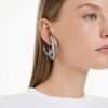 Conjunto de brincos tipo «ear cuff» da Coleção Vienna (3) Pena, Branco, com revestimento de ruténio Conjunto de brincos tipo «ear cuff» da Coleção Vienna (3) Pena, Branco, com revestimento de ruténio