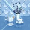 Chávena com pires Signum em porcelana, azul Chávena com pires Signum em porcelana, azul
