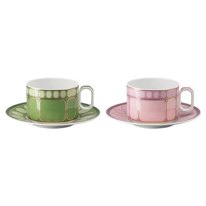 Conjunto de chávenas Signum em porcelana, multicolorido Conjunto de chávenas Signum em porcelana, multicolorido