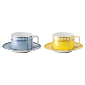 Conjunto de chávenas Signum em porcelana, multicolorido