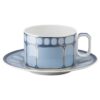 Chávena com pires Signum em porcelana, azul Chávena com pires Signum em porcelana, azul