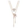 Conjunto de colares Dragão e Fênix (2), pérola de cristal, garra de dragão, branco, banhado a ouro rosa