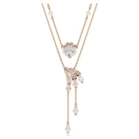 Conjunto de colares Dragão e Fênix (2), pérola de cristal, garra de dragão, branco, banhado a ouro rosa