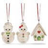 Conjunto de enfeites de Natal «Holiday Cheers» com motivos de pão de gengibre Conjunto de enfeites de Natal «Holiday Cheers» com motivos de pão de gengibre