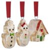 Conjunto de enfeites de Natal «Holiday Cheers» com motivos de pão de gengibre Conjunto de enfeites de Natal «Holiday Cheers» com motivos de pão de gengibre