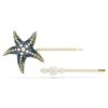 Conjunto de ganchos de cabelo Idyllia (2), pérolas de cristal, estrela do mar, multicolorido, banhado a dourado Conjunto de ganchos de cabelo Idyllia (2), pérolas de cristal, estrela do mar, multicolorido, banhado a dourado