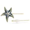 Conjunto de ganchos de cabelo Idyllia (2), pérolas de cristal, estrela do mar, multicolorido, banhado a dourado Conjunto de ganchos de cabelo Idyllia (2), pérolas de cristal, estrela do mar, multicolorido, banhado a dourado