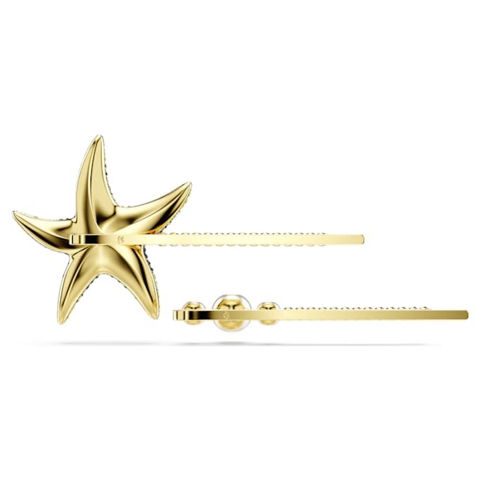 Conjunto de ganchos de cabelo Idyllia (2), pérolas de cristal, estrela do mar, multicolorido, banhado a dourado Conjunto de ganchos de cabelo Idyllia (2), pérolas de cristal, estrela do mar, multicolorido, banhado a dourado
