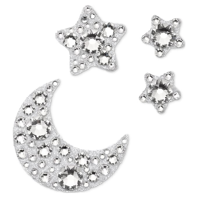 Conjunto de joias corporais (4), Lua e Estrela, Branco Conjunto de joias corporais (4), Lua e Estrela, Branco
