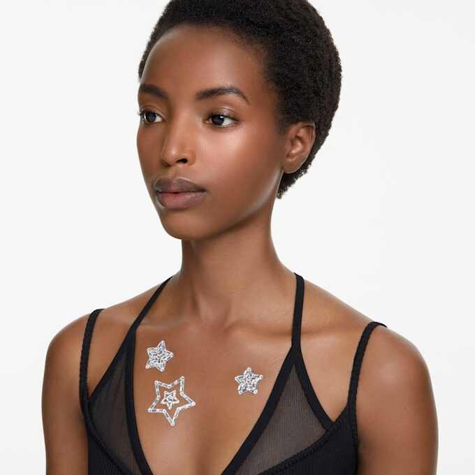 Conjunto de joias para o corpo (4), Estrela, Branco Conjunto de joias para o corpo (4), Estrela, Branco