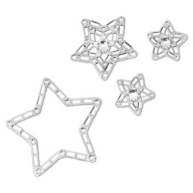 Conjunto de joias para o corpo (4), Estrela, Branco