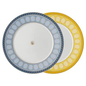 Conjunto de pratos Signum em porcelana, tamanho médio, multicolorido
