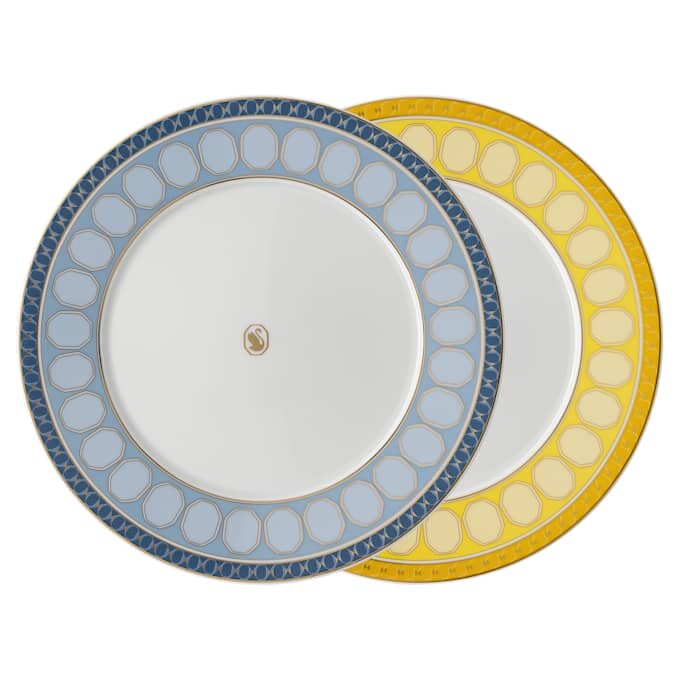 Conjunto de pratos Signum em porcelana, tamanho médio, multicolorido Conjunto de pratos Signum em porcelana, tamanho médio, multicolorido