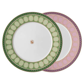 Conjunto de pratos Signum em porcelana, tamanho médio, multicolorido