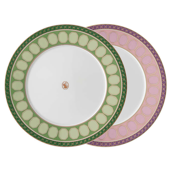 Conjunto de pratos Signum em porcelana, tamanho médio, multicolorido Conjunto de pratos Signum em porcelana, tamanho médio, multicolorido