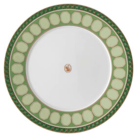 Prato de jantar Signum em porcelana, verde