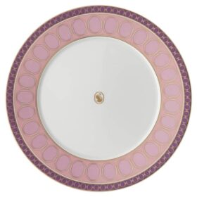 Prato de jantar Signum em porcelana, rosa