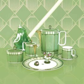 Cafeteira Signum em porcelana, verde