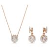 Conjunto Dragão e Fênix – Garra de Dragão, Branco, Banho de Ouro-Rosa