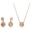 Conjunto Dragão e Fênix – Garra de Dragão, Branco, Banho de Ouro-Rosa