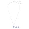 Conjunto Magic Floco de Neve, Azul, Banhado a Ródio Conjunto Magic Floco de Neve, Azul, Banhado a Ródio