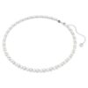 Conjunto Matrix com pérola de cristal, corte redondo, branca, banhada a ródio Conjunto Matrix com pérola de cristal, corte redondo, branca, banhada a ródio