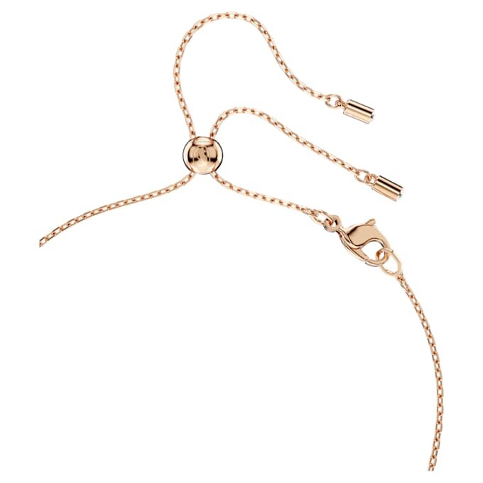 Conjunto Mesmera com corte em pêra, corte redondo, branco, banhado a ouro rosa Conjunto Mesmera com corte em pêra, corte redondo, branco, banhado a ouro rosa
