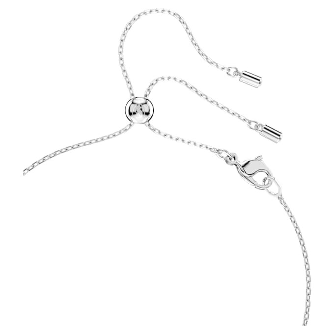 Conjunto Mesmera com corte em pêra, corte redondo, branco, banhado a ródio Conjunto Mesmera com corte em pêra, corte redondo, branco, banhado a ródio