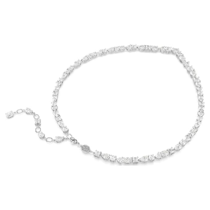 Conjunto Mesmera com cortes mistos, branco, banhado a ródio Conjunto Mesmera com cortes mistos, branco, banhado a ródio