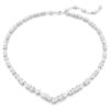 Conjunto Mesmera com cortes mistos, branco, banhado a ródio Conjunto Mesmera com cortes mistos, branco, banhado a ródio