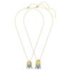Conjunto Minions James e Henry com pavé, multicolorido, banhado a dourado Conjunto Minions James e Henry com pavé, multicolorido, banhado a dourado